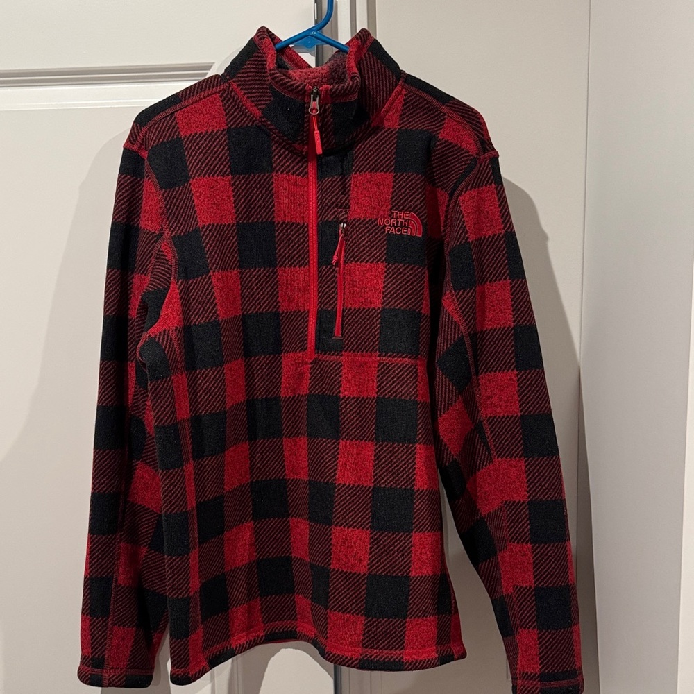 The North Face Red and Black Checkered Fleece